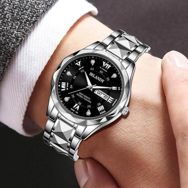 手錶男瑞士錶男士石英表輕奢高級感精工錶鋼帶機械錶男款商務爸爸手腕表精品手錶送男朋友防水石英錶時尚簡約男錶