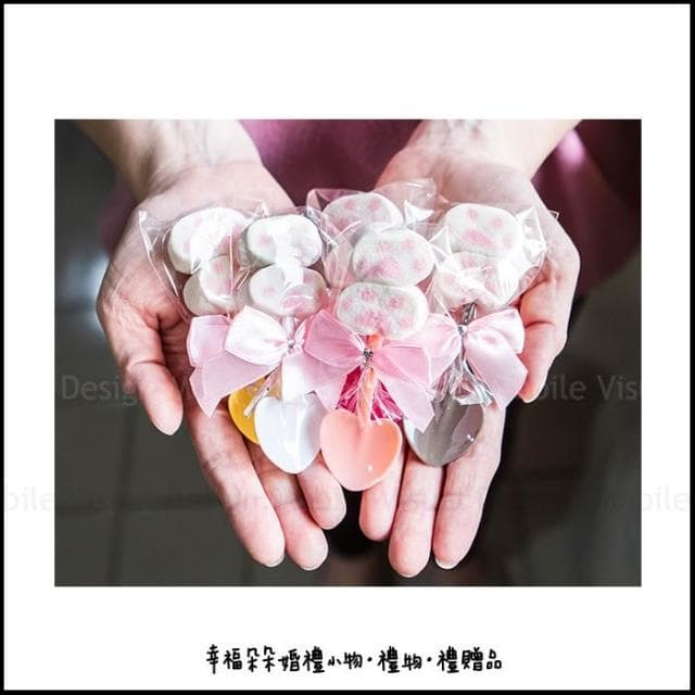 g1759 幸福鏟子「貓掌棉花糖」X100份+大提籃X1個(限宅配)- 喜糖/生日分享/婚禮禮物/二次進場/彌月禮