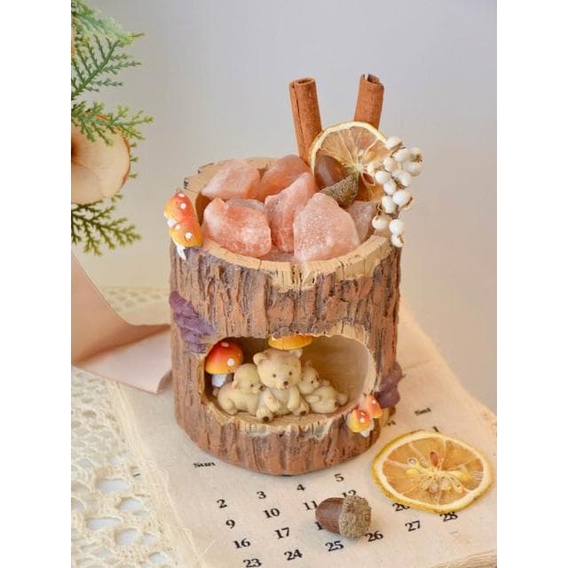 小熊森林肉桂擴香木晶石乾燥花無火香薰臥室擺飾送男女生日禮物女生