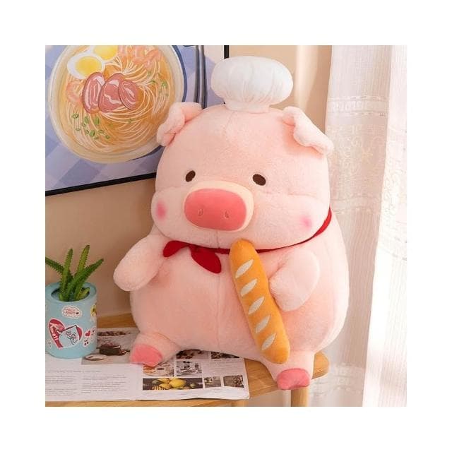 🐽lulu 豬 lulu豬 小豬夾吐司 吐司玩偶 豬娃娃 毛絨玩具 豬抱枕 娃娃 生日禮物 13C