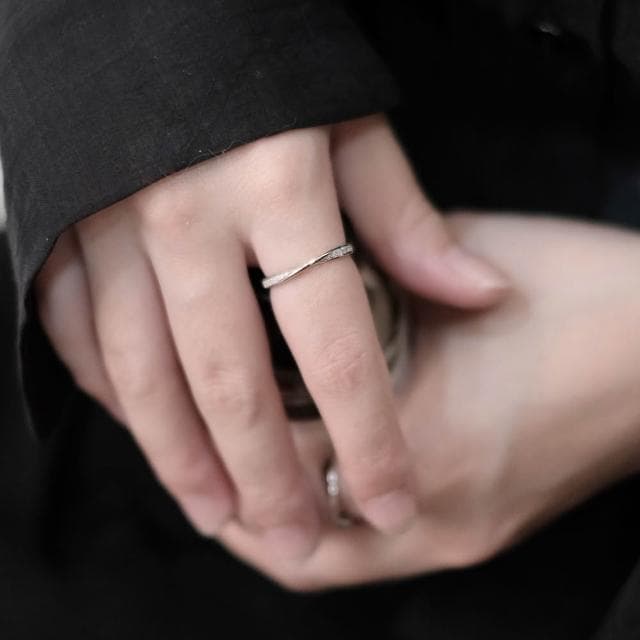 【Porabella】925純銀情侶對戒 莫比烏斯環鋯石情侶戒指 可調開口式對戒 情人節禮物 告白禮物 RINGS FR275