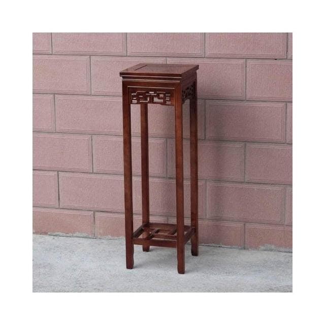 實木花架仿紅木中式傢用客廳仿古花幾室內置物架榆木盆景架子包郵展示邊桌 盆栽架 花架 植物架 CLLQ