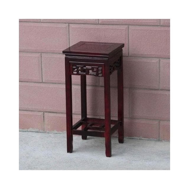 實木花架仿紅木中式傢用客廳仿古花幾室內置物架榆木盆景架子包郵展示邊桌 盆栽架 花架 植物架 CLLQ