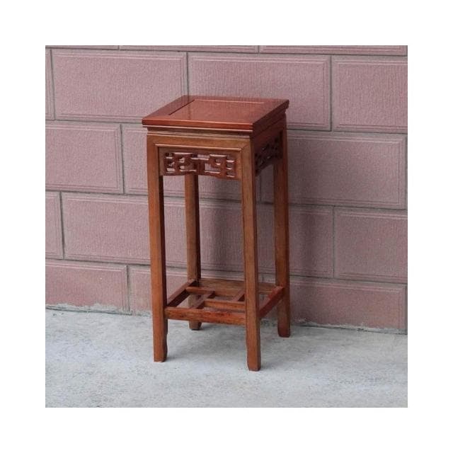 實木花架仿紅木中式傢用客廳仿古花幾室內置物架榆木盆景架子包郵展示邊桌 盆栽架 花架 植物架 CLLQ