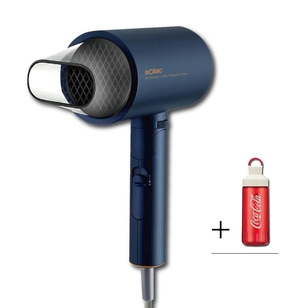 【SOLAC】搭贈組|無風段生物陶瓷負離子吹風機 SHD-508 (恆溫護髮 速乾不傷髮 折疊收納 自調風量_Kimi極美職人推薦)