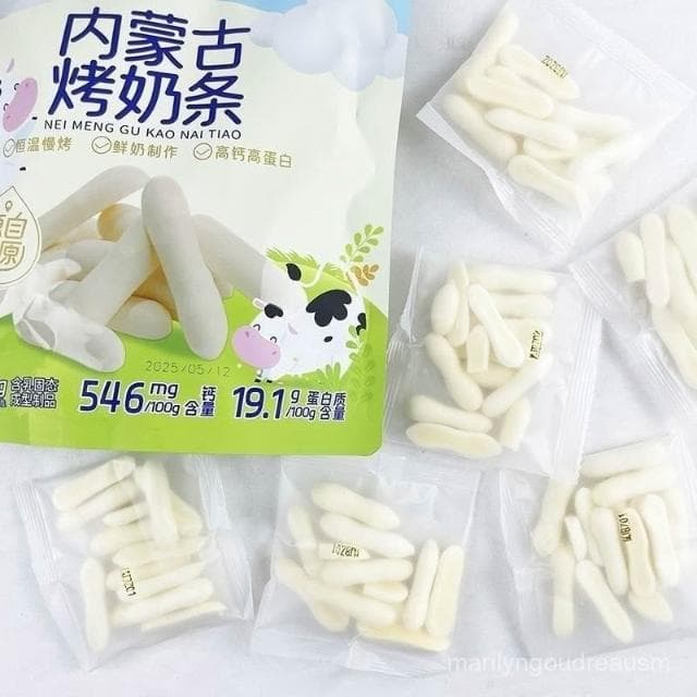 文文甄選 內懞正宗鮮奶條烤酸奶奶皮零食特産芝士休閒零食