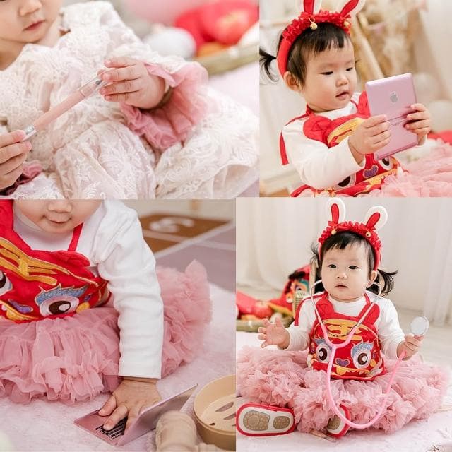 現貨|抓周道具套組 女寶 粉紅 抓周 抓周儀式 木質道具 抓周用品 生日派對 寶寶周歲 木質道具|GoGraphy