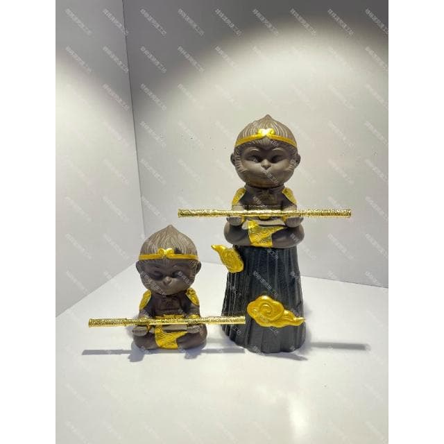 🔥轉轉運台灣現貨🔥 大聖歸來 贈送金箍棒 風水擺件 齊天大聖 流水擺飾 風水 招財流水 茶寵 悟空大聖 玄關 居家