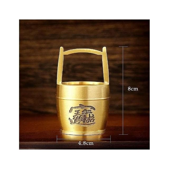 黃銅一桶金 一桶金 銅一桶金 水桶擺件 招財進寶 創意禮品 辦公室黃銅擺件 喬遷婚中銅 中式復古工藝品 台灣出貨 附發票