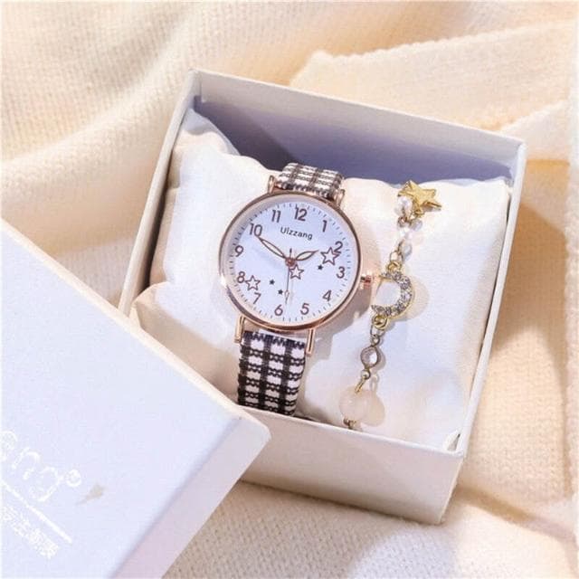 手錶套裝女氣質小眾ins風女用手錶女款學生簡約石英錶國高中生光動能腕錶小朋友高顏值手錶女童可愛生日禮物輕奢高級感手錶