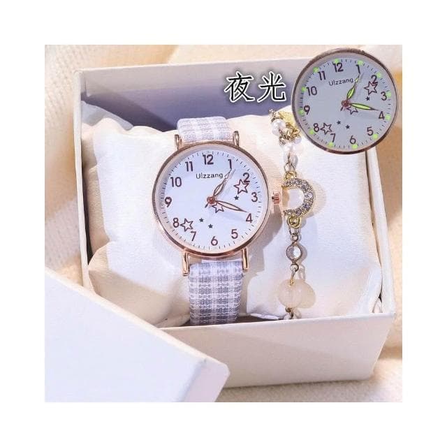 手錶套裝女氣質小眾ins風女用手錶女款學生簡約石英錶國高中生光動能腕錶小朋友高顏值手錶女童可愛生日禮物輕奢高級感手錶