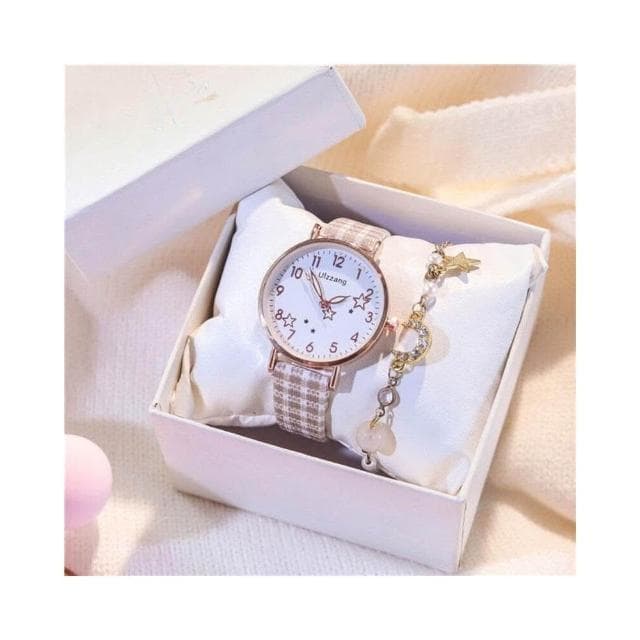 手錶套裝女氣質小眾ins風女用手錶女款學生簡約石英錶國高中生光動能腕錶小朋友高顏值手錶女童可愛生日禮物輕奢高級感手錶