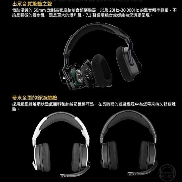 【CORSAIR 海盜船】VOID RGB ELITE Wireless 無線耳機(電競耳機 耳機麥克風 RGB)