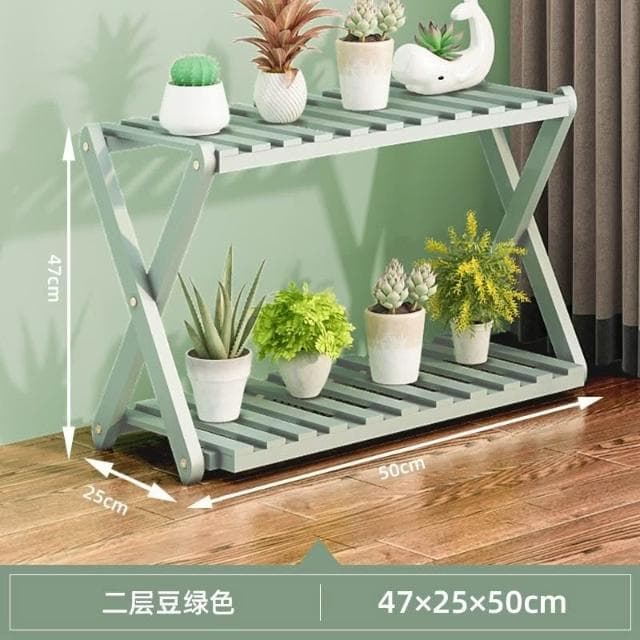 凱莎優選 陽臺花架子室內多層實木客廳傢用置物架多肉綠蘿花盆架裝飾植物架 花架 盆栽架 陽臺花架子 室內多層實