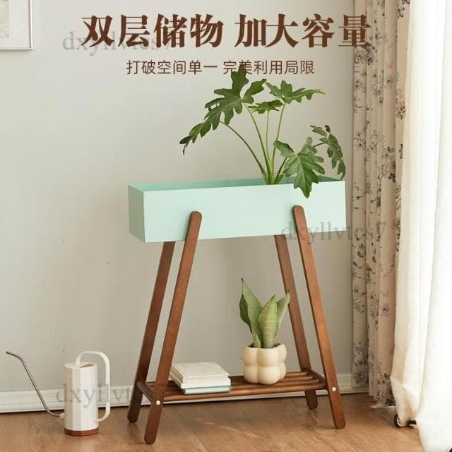 花架 落地室內日式花架 客廳花盆托架 陽台植物擺放架 置物架 綠蘿盆栽花架子 戶外花架 陽台花架 落