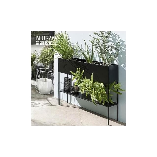 免運 陽臺花架 花盆 花架 盆栽架 多肉植物架 北歐戶外雙層大型花架隔斷植物架室外陽臺落地式庭院綠植架