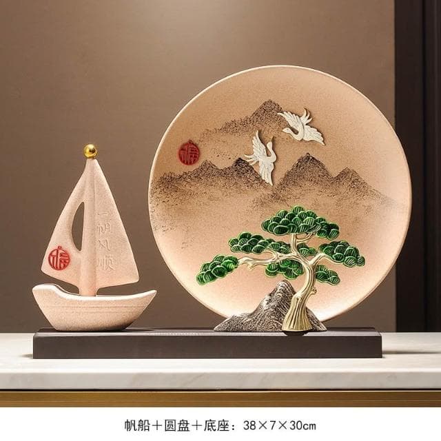 家和萬事興擺件 暖居客廳裝飾品 電視櫃酒櫃擺件 喬遷搬家禮物 玄關裝飾 居家裝飾 新屋送禮 收銀台裝