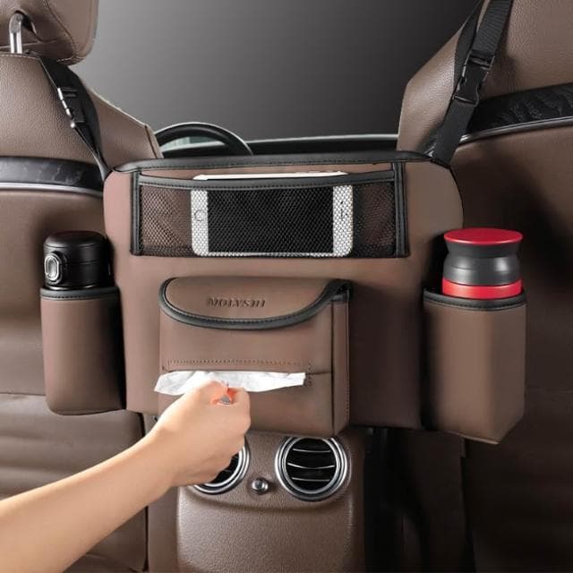 車上收納袋掛袋車上椅背網兜餐物袋車內防兒童裝飾收納用品大全