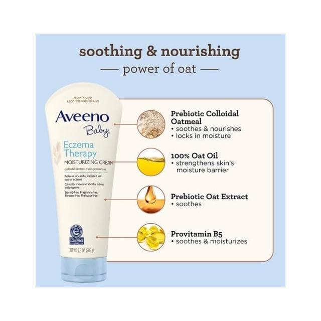 【Aveeno】濕疹 護理乳霜 寶寶 嬰兒 幼兒 成人 低敏感 舒緩 保濕 乳液 乳霜 保濕霜(206g)