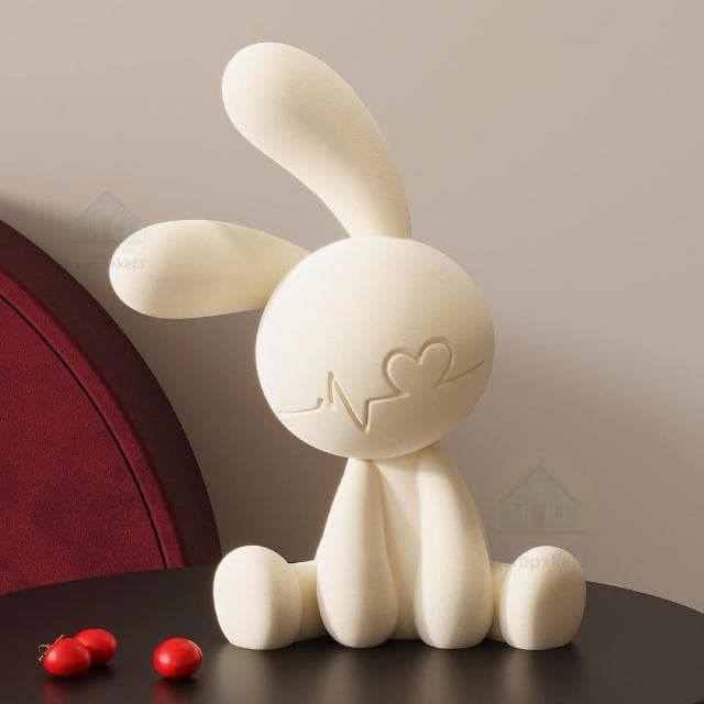 坐姿兔子擺件 紅色擺件 客廳玄關 酒櫃電視櫃 背景擺件 小眾高級感 家居小擺件 軟裝飾品 喬遷禮物