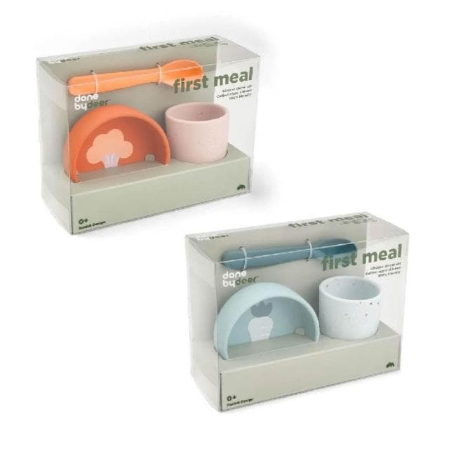 【Done by deer】新生兒餐具禮盒 多色可選-