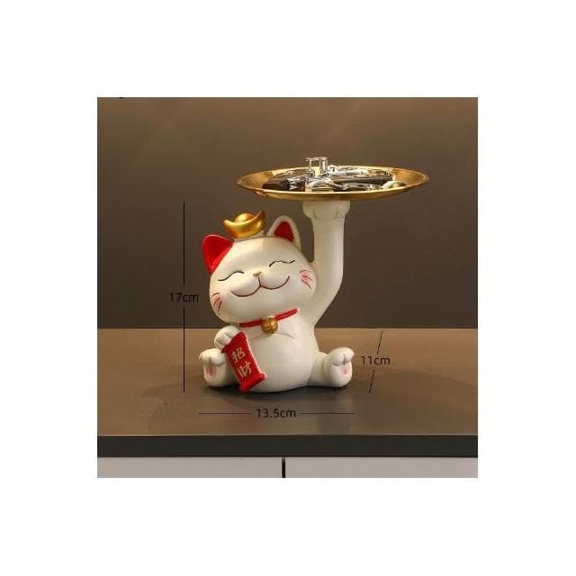 【禾日Heri】玄關收納托盤掛架 熊熊擺件 招財貓 鑰匙收納 交換禮物 喬遷新居禮品 房間擺設 客廳裝