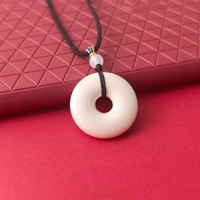 萬足銀平安扣頸鏈 極簡設計純銀吊墜 寓意平安健康 情侶生日禮物首選 純銀套鏈 999足銀項錬 銀飾 飾品 925純銀