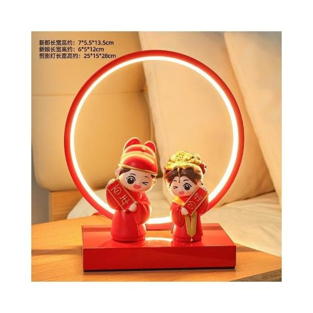 新婚禮物 送新人中式喜慶娃娃擺件一對 婚房布置訂婚結婚禮物 紀念性禮物 結婚 禮物 結婚賀禮 結婚送