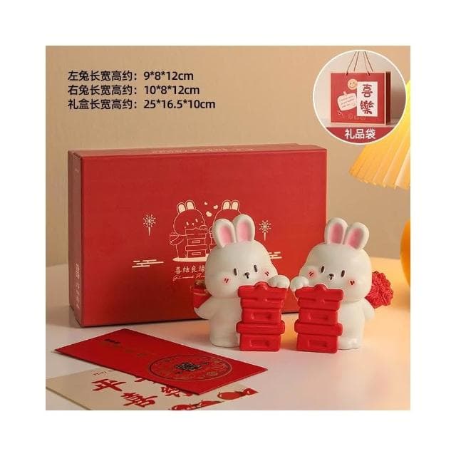 新婚禮物 送新人中式喜慶娃娃擺件一對 婚房布置訂婚結婚禮物 紀念性禮物 結婚 禮物 結婚賀禮 結婚送