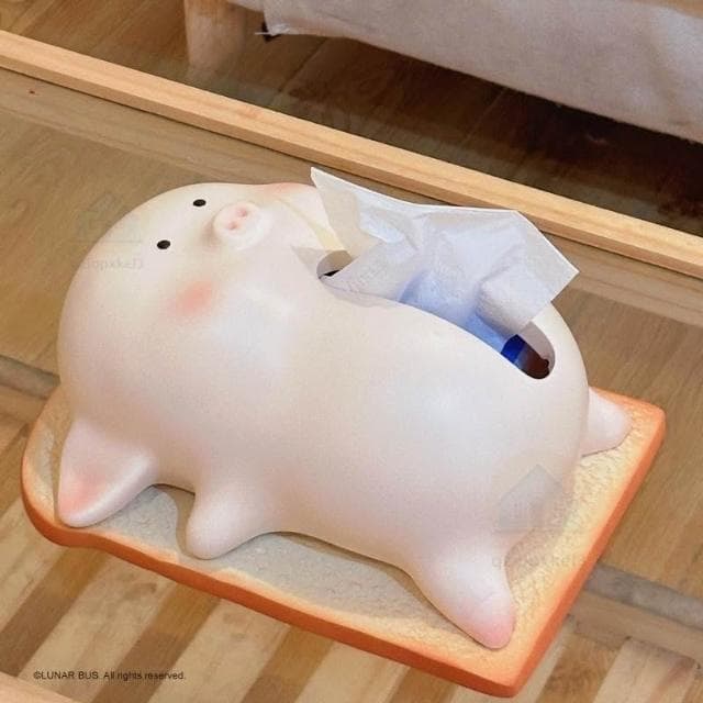 生無可戀的躺平豬 可愛 抽紙巾盒 桌面 擺件 送禮 新年禮物 新家喬遷 生日 衛生紙盒 桌面紙巾盒
