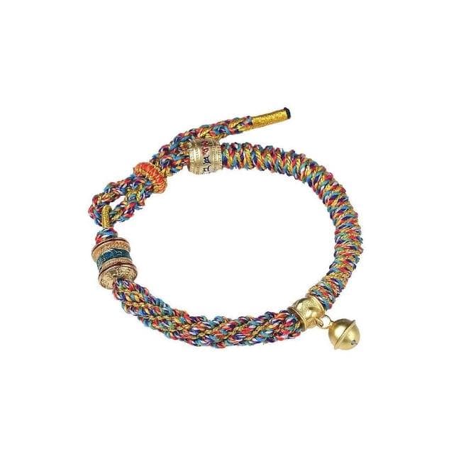 【開運堂】藏式六字真言純手工編織手繩五彩繩手工編織紅繩手鍊手繩金剛結手繩紅繩編織手鍊五色線手繩