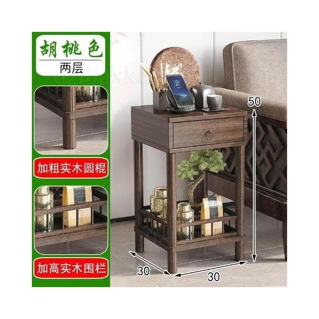 新中式花架 禪意置物架 落地花臺架 室內擺放花架 客廳花幾 盆栽展示台 帶抽花架桌 楠竹仿古植物台