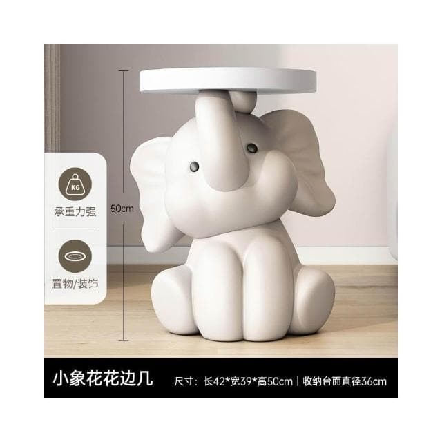 小熊邊幾客廳大型擺件茶几托盤落地擺件沙發旁茶几多功能床頭櫃家居飾品喬遷禮物卡通茶几沙髮旁邊桌
