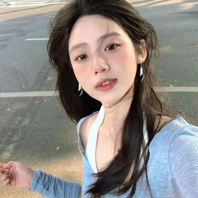 🎗飾間首飾鋪 藍白撞色蚊香盤耳夾無耳洞女時尚設計感小眾藝術生耳墜小清新耳飾