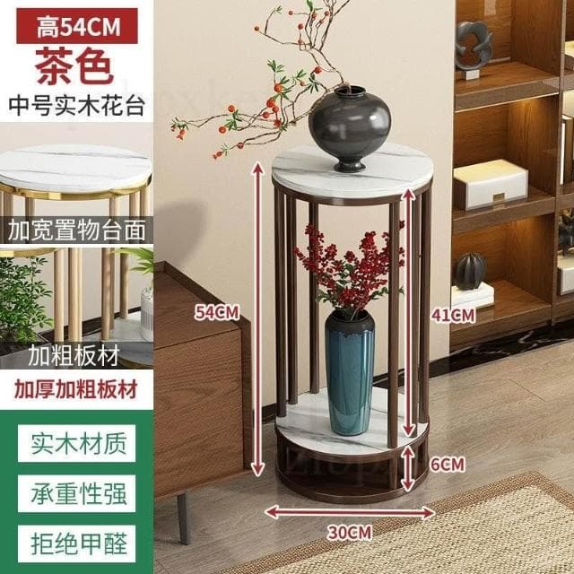 實木盆景桌 室內裝飾花台 簡約造型花架 小型花台子 客廳植物架 聚寶盆架 書房盆栽架 園藝裝飾架 藝