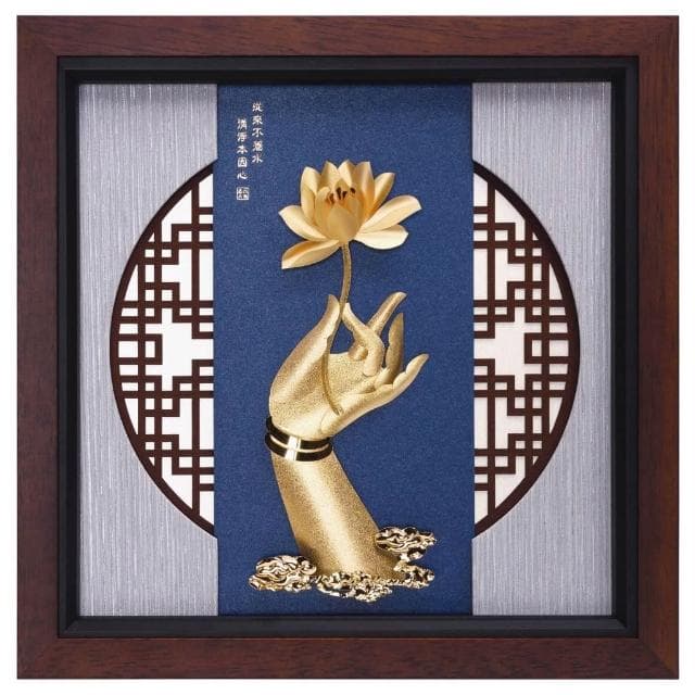 【鹿港窯】退休佛教禮物推薦|佛手蓮花素雅系列