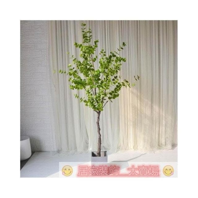 仿真綠植盆景 室內裝飾 落地盆栽  仿真樹 仿真綠植裝飾 室內大型植物落地 尤加利 金錢葉 假樹人造盆栽