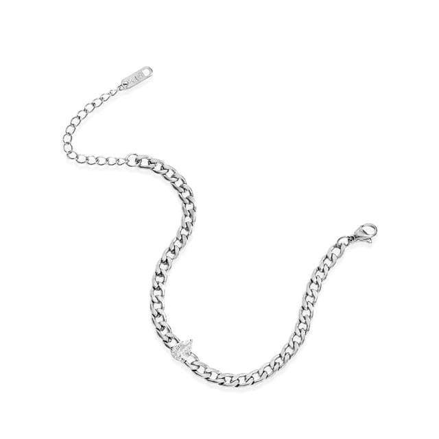 【Poesie】RADIANT|水滴形|鑲嵌|單鑽|古巴|手鍊