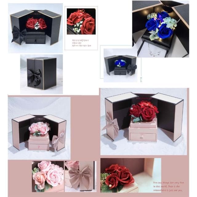 玫瑰禮盒套組【小寶購物】手工玫瑰花 雙開禮盒 生日禮物 情人節 聖誕節 求婚 告白表白 香皂花 母親節 七夕 EMA01