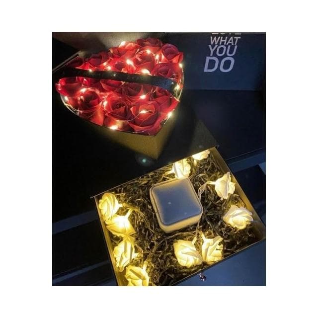 玫瑰禮盒套組【小寶購物】手工玫瑰花 雙開禮盒 生日禮物 情人節 聖誕節 求婚 告白表白 香皂花 母親節 七夕 EMA01