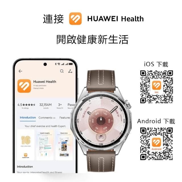 【HUAWEI 華為】HUAWEI 華為 WATCH GT6 46mm GPS 幾何時尚智慧手錶 贈FREE BUDS3 7-11禮券