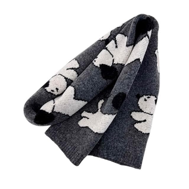 【ZOII 佐壹】小狗樂園保暖圍巾 保暖 圍巾 冬季圍巾 保暖圍巾 賞雪 禦寒 秋冬圍巾 毛線圍巾 #322046