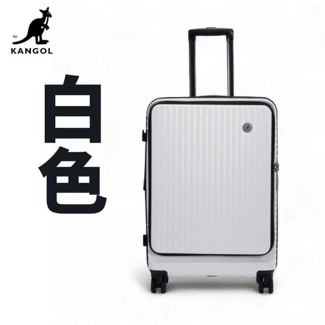 【KANGOL】前開式行李箱 可擴充行李箱 登機箱 靜音萬向輪 防爆拉鍊 海關密碼鎖 多功能 旅行箱 杯袋掛勾 2025