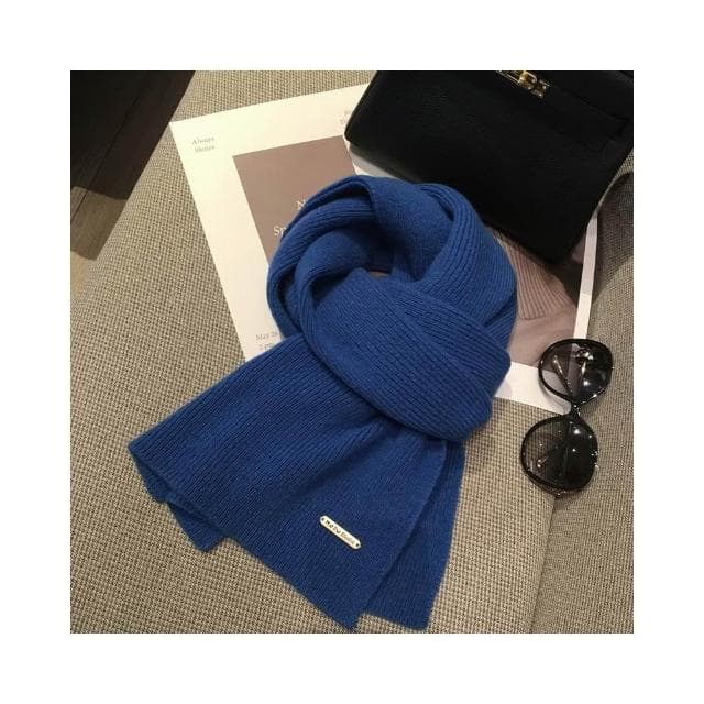 梵花 韓系美拉德色百搭100%純羊毛圍巾女加長披肩情侶純色羊絨圍脖