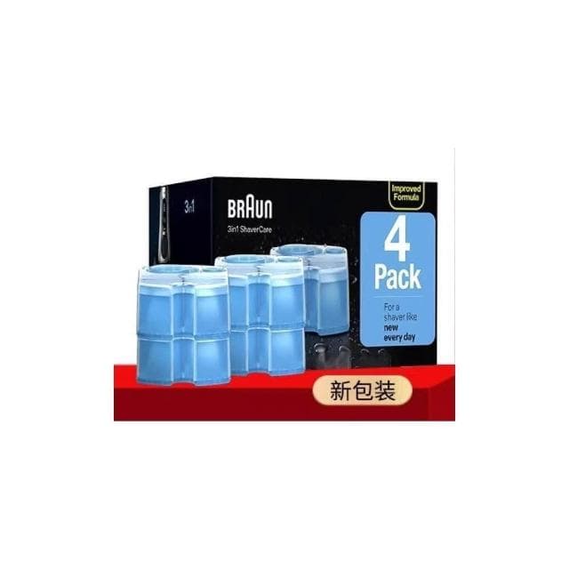 【BRAUN 百靈】正德國百靈電動刮鬍刀清潔液4入CCR4(CCR2 CCR4)