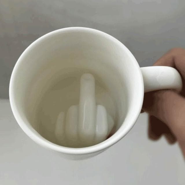 中指馬克杯 陶瓷杯 聖誕禮物 杯子 創意惡搞杯 法克杯 靠杯 咖啡杯 交換禮物 陶瓷杯 馬克杯 造型馬克杯