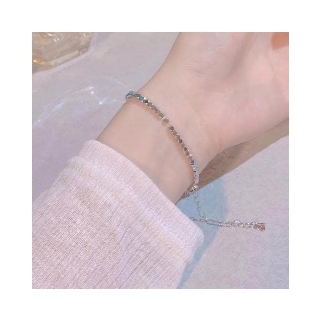 【開運堂】純銀 碎銀幾兩 小碎銀手鍊女小眾設計S925銀手串閨蜜女友復古風手飾 開運堂