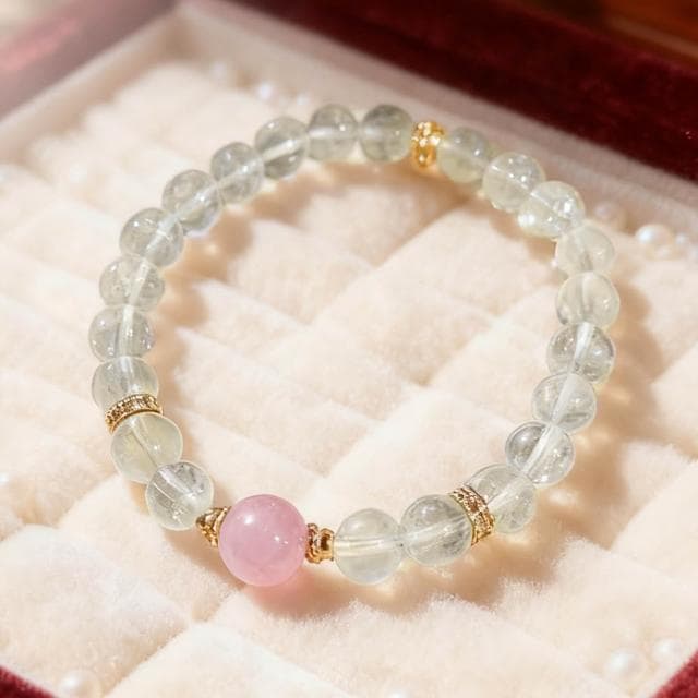 【Paiya 派亞】6mm綠水晶綠阿賽+8.5mm紫鋰輝主珠手串手鍊