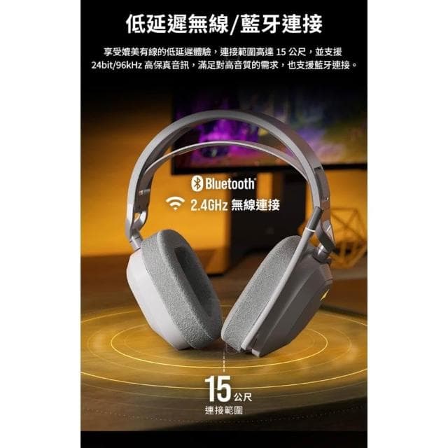 【CORSAIR 海盜船】HS80 MAX 無線耳機麥克風(藍芽耳機 全向麥克風 記憶海綿 杜比音效 跨平台支援)