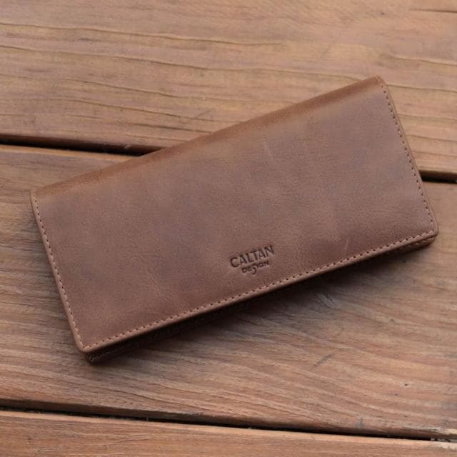 【CALTAN】CALTAN DESIGN | 簡約俐落兩折真皮長夾 074128 四色(真皮 長夾 皮夾 錢包 招財 母錢包)